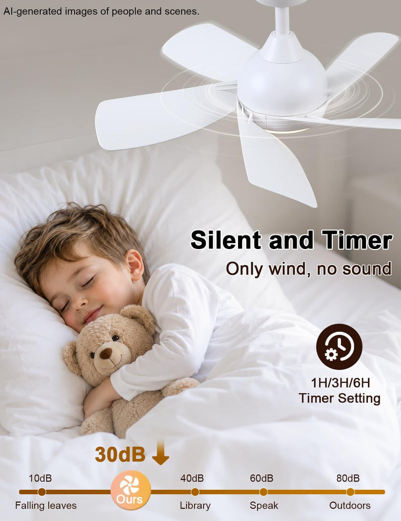 30 Inch Small and Walnut Colour Ceiling Fans