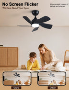 30 Inch Small and Walnut Colour Ceiling Fans
