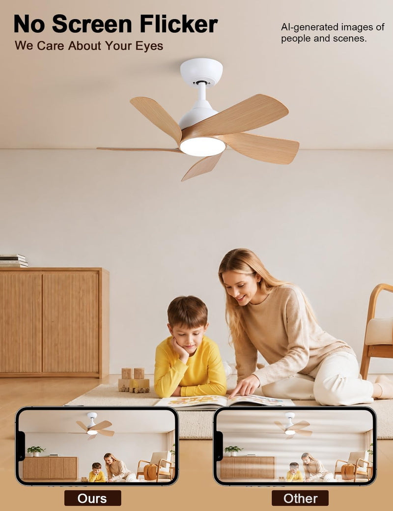 30 Inch Small and Walnut Colour Ceiling Fans