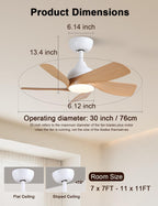 30 Inch Small and Walnut Colour Ceiling Fans