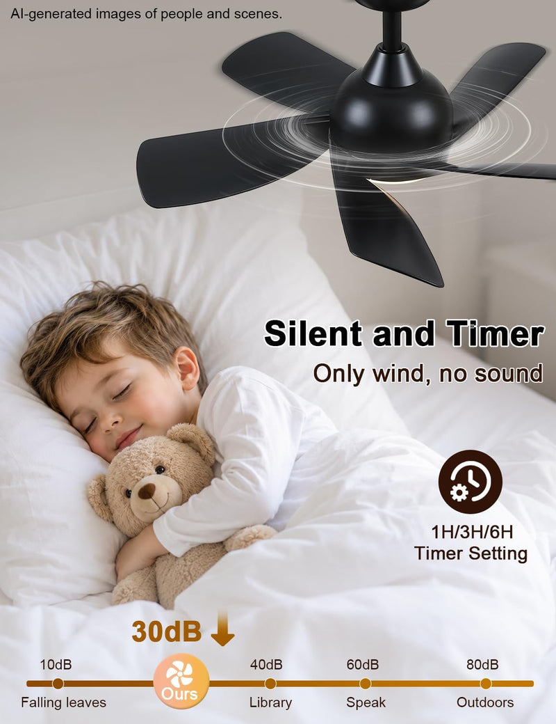 30 Inch Small and Walnut Colour Ceiling Fans