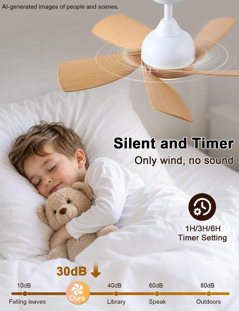 30 Inch Small and Walnut Colour Ceiling Fans