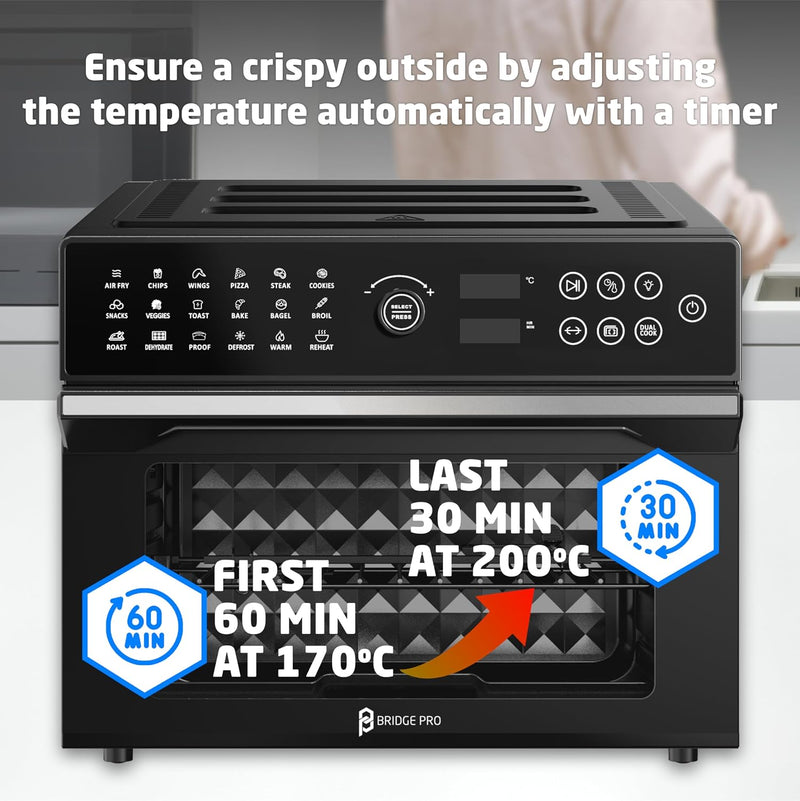 30 Litre Air Fryer Oven 1800W with Rotisserie