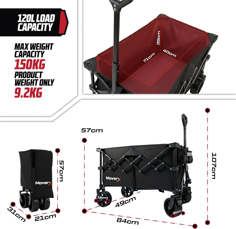 300L Festival Trolley on Wheels Folding Wagon Portable
