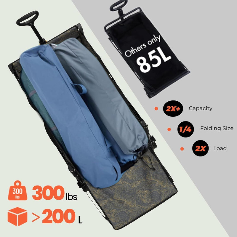 300L Large Capacity Folding Festival Wagon