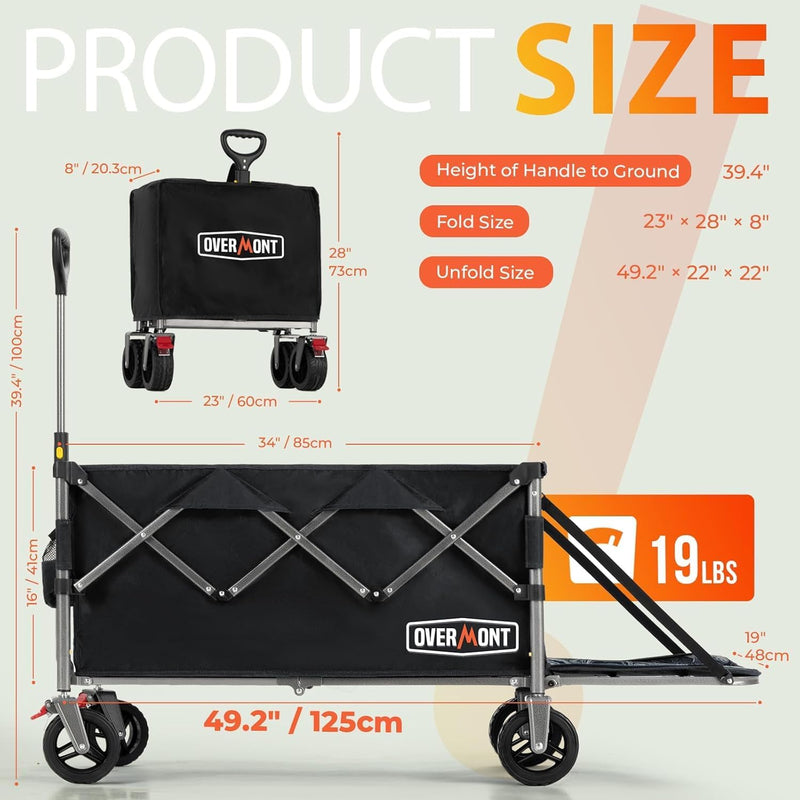 300L Large Capacity Folding Festival Wagon
