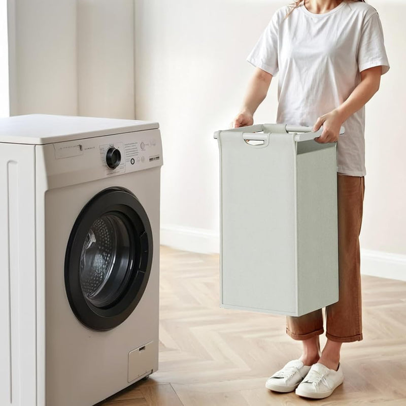 300L Laundry Basket 5 Compartments Hamper with Shelf