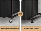 300L Laundry Basket 5 Compartments Hamper with Shelf