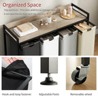 300L Laundry Basket 5 Compartments Hamper with Shelf