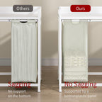 300L Laundry Basket 5 Compartments Hamper with Shelf