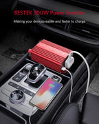 300W Pure Sine Wave Power Inverter 12V to