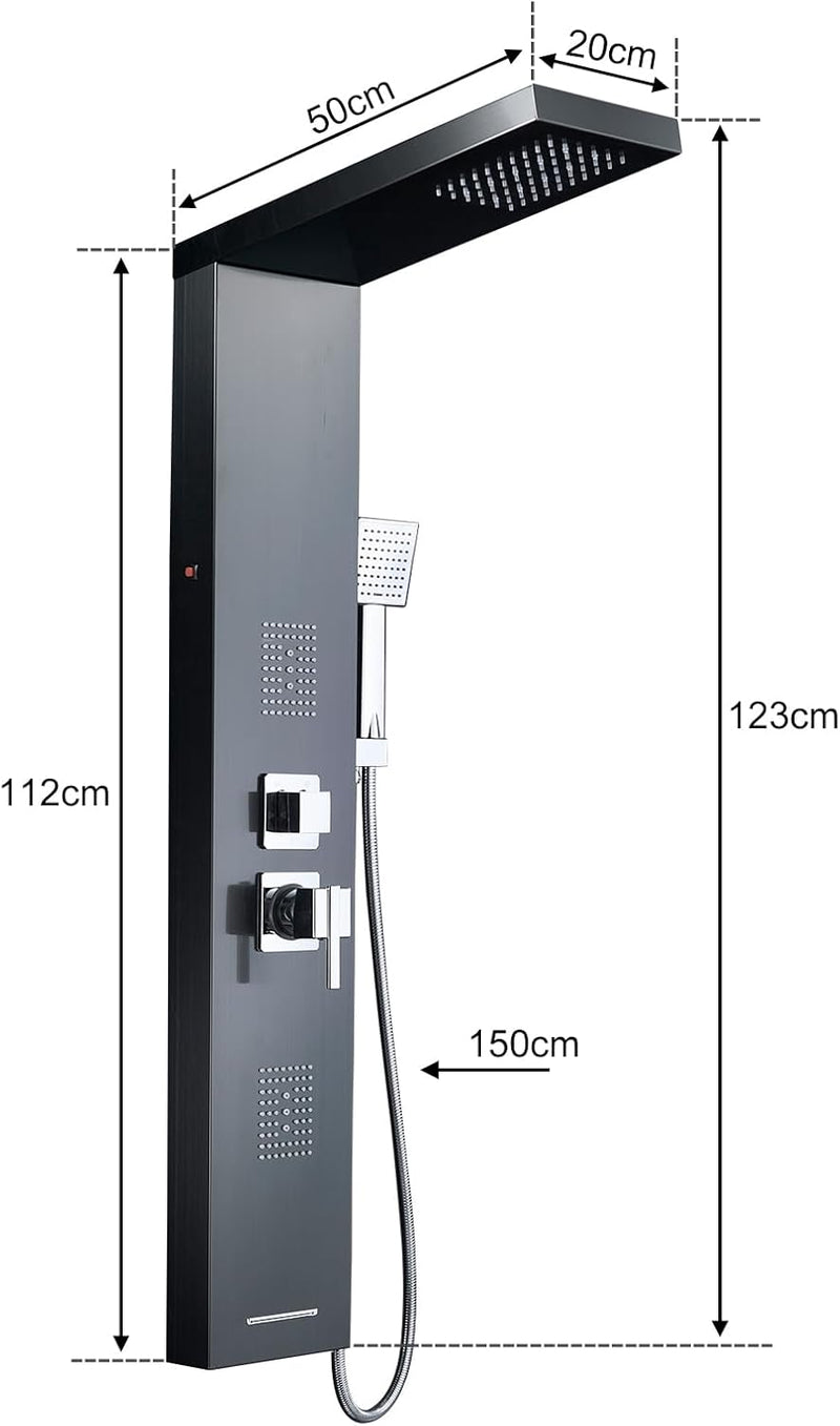 6 in 1 LED Shower Tower Panel