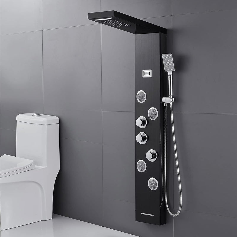 6 in 1 LED Shower Tower Panel