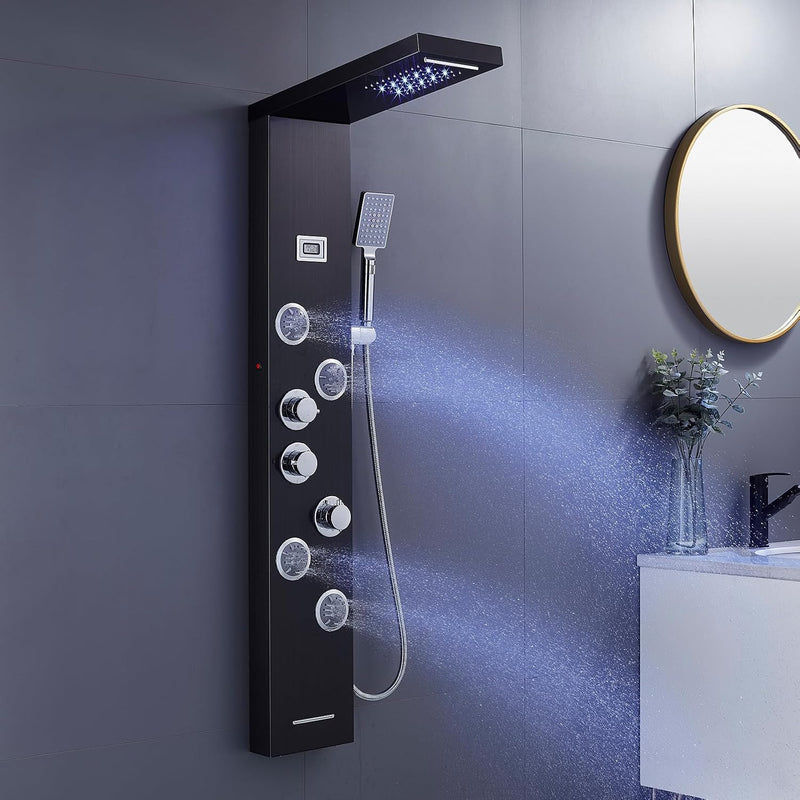 6 in 1 LED Shower Tower Panel