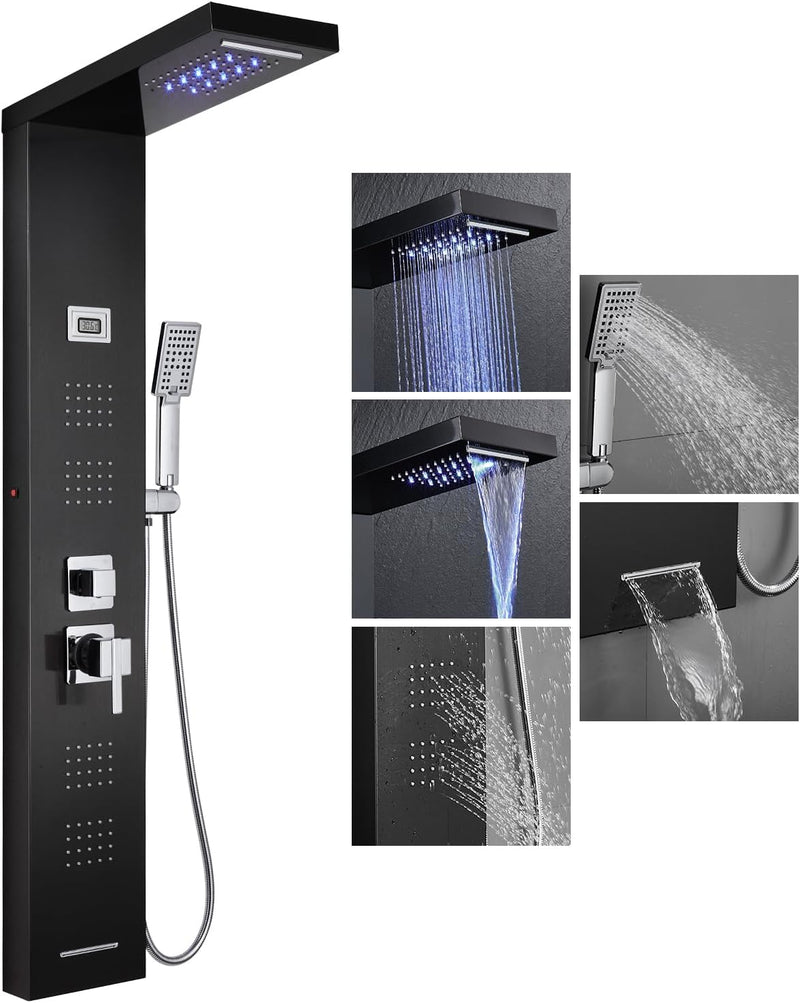 6 in 1 LED Shower Tower Panel