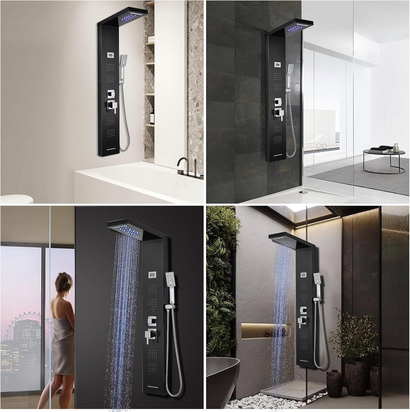 6 in 1 LED Shower Tower Panel