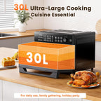 30L Air Fryer Oven with Rotisserie 1800W 18