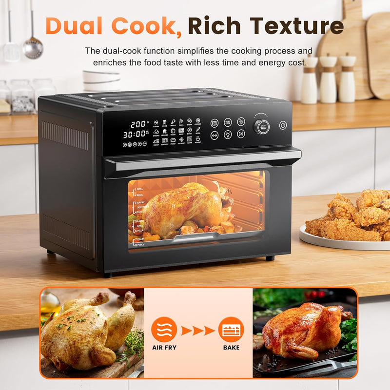 30L Air Fryer Oven with Rotisserie 1800W 18