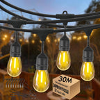 30m Festoon Lights Outdoor with Dimmerremote 32 LED