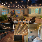 30m Festoon Lights Outdoor with Dimmerremote 32 LED