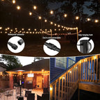 30m Festoon Lights Outdoor with Dimmerremote 32 LED
