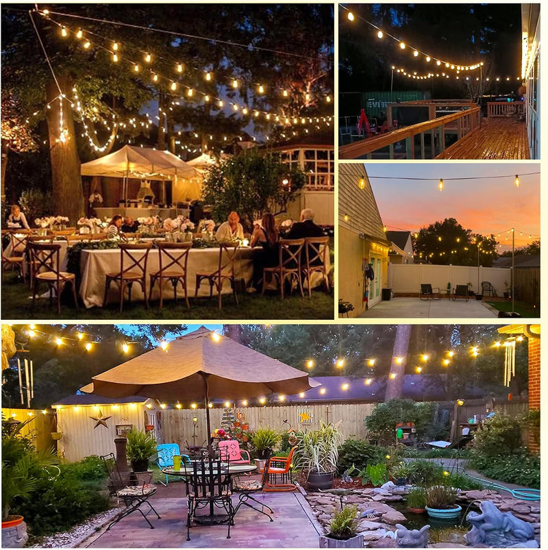 30m Festoon Lights Outdoor with Dimmerremote 32 LED