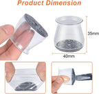 32pcs Chair Leg Floor Protectors Transparent Silicone Caps