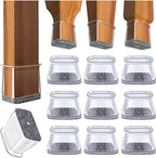 32pcs Chair Leg Floor Protectors Transparent Silicone Caps