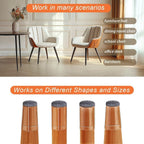 32pcs Chair Leg Floor Protectors Transparent Silicone Caps