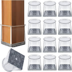 32pcs Chair Leg Floor Protectors Transparent Silicone Caps