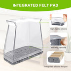 32pcs Chair Leg Floor Protectors Transparent Silicone Caps