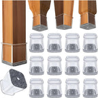 32pcs Chair Leg Floor Protectors Transparent Silicone Caps