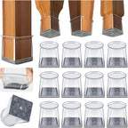 32pcs Chair Leg Floor Protectors Transparent Silicone Caps