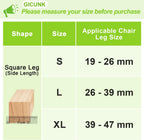 32pcs Chair Leg Floor Protectors Transparent Silicone Caps