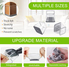 32pcs Chair Leg Floor Protectors Transparent Silicone Caps