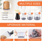 32pcs Chair Leg Floor Protectors Transparent Silicone Caps