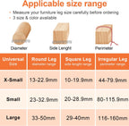 32pcs Chair Leg Floor Protectors Transparent Silicone Caps