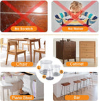 32pcs Chair Leg Floor Protectors Transparent Silicone Caps