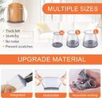 32pcs Chair Leg Floor Protectors Transparent Silicone Caps