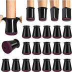 32pcs Chair Leg Floor Protectors Transparent Silicone Caps