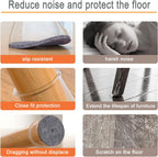 32pcs Chair Leg Floor Protectors Transparent Silicone Caps