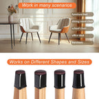 32pcs Chair Leg Floor Protectors Transparent Silicone Caps