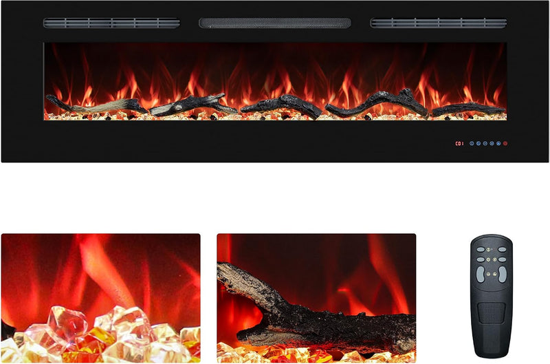 33 in Electric Fireplace Inserts Recessed