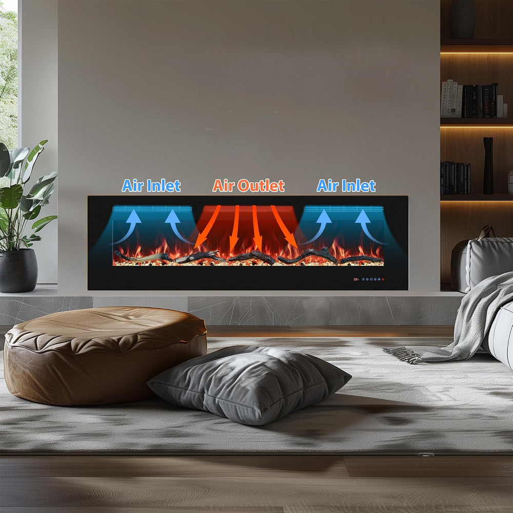 33 in Electric Fireplace Inserts Recessed