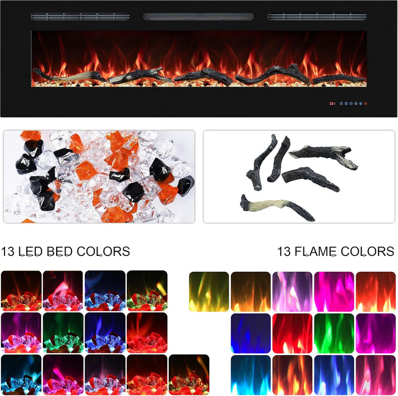 33 in Electric Fireplace Inserts Recessed