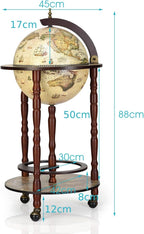 330MM 360MM Globe Drinks Cabinet Unique Eucalyptus Wooden