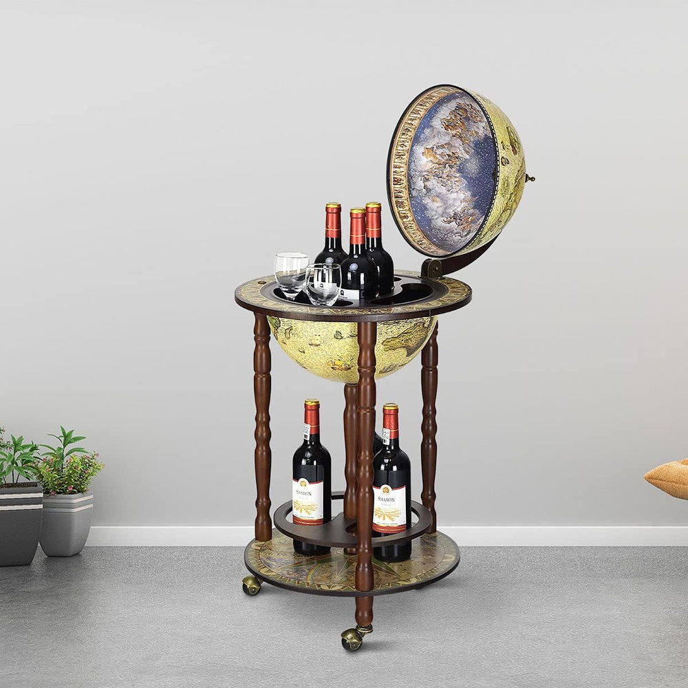 330MM 360MM Globe Drinks Cabinet Unique Eucalyptus Wooden