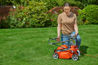340r Electric Rotary Lawn Mower Cutting