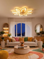 35.4" Ceiling Fans with Lights and Remote LED