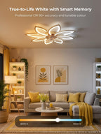 35.4" Ceiling Fans with Lights and Remote LED